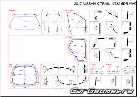 Nissan X-Trail (T32) 2013-2022 (RH) Body Repair Manual