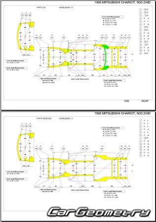 Mitsubishi Chariot (N33W 43W) 1991-1997 (RH Japanese market) Body dimensions