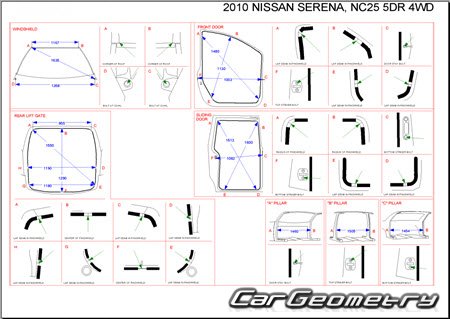 Nissan Serena (C25) 20052010 (RH Japanese market) Body dimensions