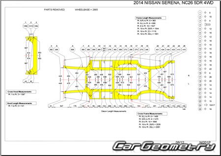 Nissan Serena (C26) 2010-2016 (RH Japanese market) Body dimensions