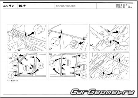 Nissan Serena (C26) 2010-2016 (RH Japanese market) Body dimensions