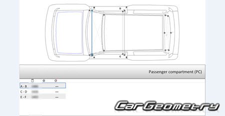 Mitsubishi Pajero Evolution (V55W) 19971999 (RH Japanese market) Body dimensions