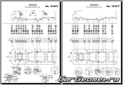 Mitsubishi Challenger 1996-2001 (RH Japanese market) Body dimensions