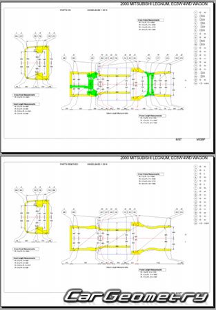 Mitsubishi Galant & Legnum (EA# EC#) 1996-2003 (RH Japanese market) Body dimensions