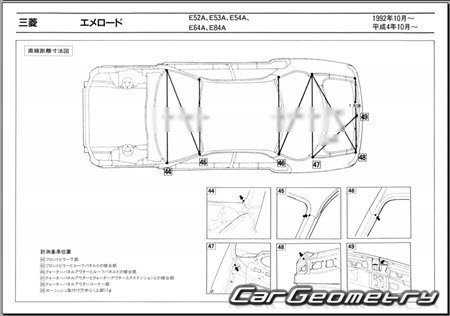 Mitsubishi Emeraude 1992-1996 (RH Japanese market) Body dimensions