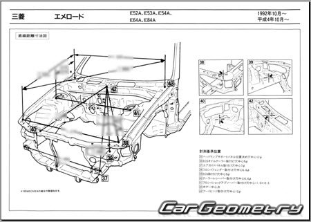 Mitsubishi Emeraude 1992-1996 (RH Japanese market) Body dimensions