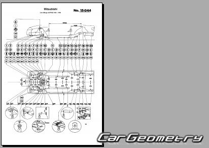 Mitsubishi Lancer & Mirage 1991-1995 (RH Japanese market) Body dimensions