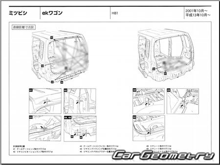 Mitsubishi eK-Wagon (H81W) 20012006 (RH Japanese market) Body dimensions