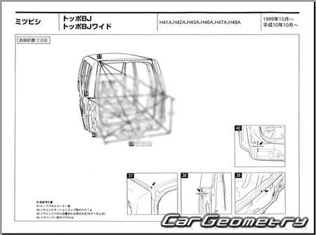 Mitsubishi Toppo BJ & BJ Wide 1999-2003 (RH Japanese market) Body dimensions