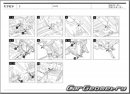 Mitsubishi i (HA1W) 2006-2013 (RH Japanese market) Body dimensions