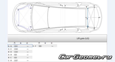 Mitsubishi Colt Plus 2004-2012 (RH Japanese market) Body dimensions