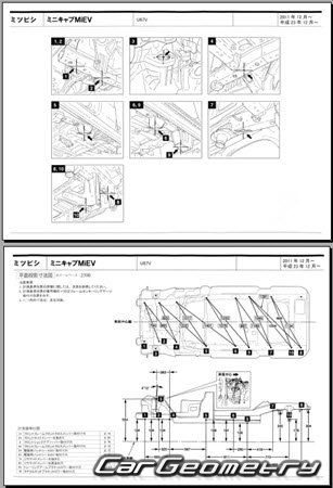 Mitsubishi Minicab MiEV (U67V) 2011-2023 (RH Japanese market) Body dimensions