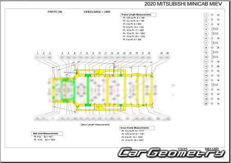 Mitsubishi Minicab MiEV (U67V) 2011-2023 (RH Japanese market) Body dimensions