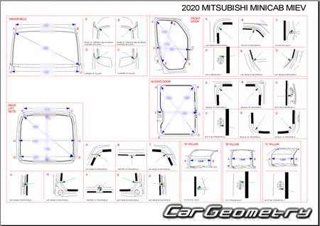 Mitsubishi Minicab MiEV (U67V) 2011-2023 (RH Japanese market) Body dimensions