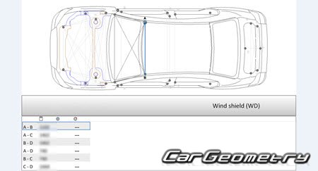 Mitsubishi Galant Fortis (CY4A) 2007-2015 (RH Japanese market) Body dimensions