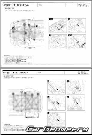 Mitsubishi Galant Fortis (CY4A) 2007-2015 (RH Japanese market) Body dimensions