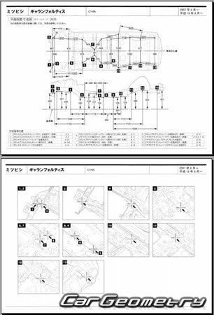 Mitsubishi Galant Fortis (CY4A) 2007-2015 (RH Japanese market) Body dimensions