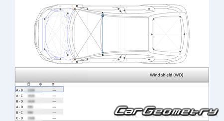 Mitsubishi Galant Fortis Sportback (CX4A) 2008-2015 (RH Japanese market) Body dimensions