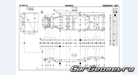 Nissan Terrano (WD21) 1986-1995 (RH Japanese market) Body dimensions