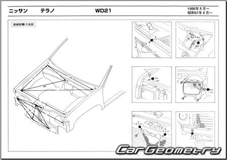 Nissan Terrano (WD21) 1986-1995 (RH Japanese market) Body dimensions