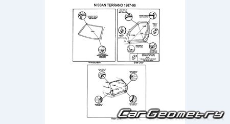 Nissan Terrano (WD21) 1986-1995 (RH Japanese market) Body dimensions