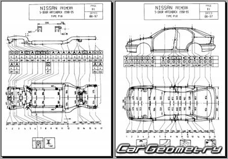 Nissan Primera (P10) 19901995 (RH Japanese market) Body dimensions