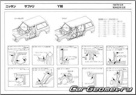 Nissan Safari (Y60) 1987-1997 (RH Japanese market) Body dimensions