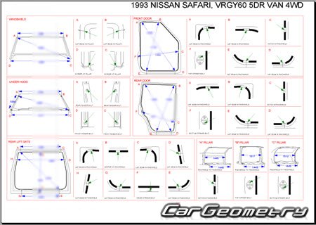 Nissan Safari (Y60) 1987-1997 (RH Japanese market) Body dimensions