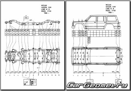 Nissan Safari (Y60) 1987-1997 (RH Japanese market) Body dimensions