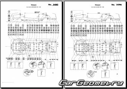 Nissan Cedric & Gloria (Y32) 1991-1995 (RH Japanese market) Body dimensions