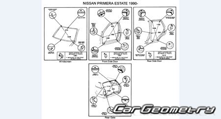 Nissan Primera Wagon (W10) 19901996 Body Repair Manual