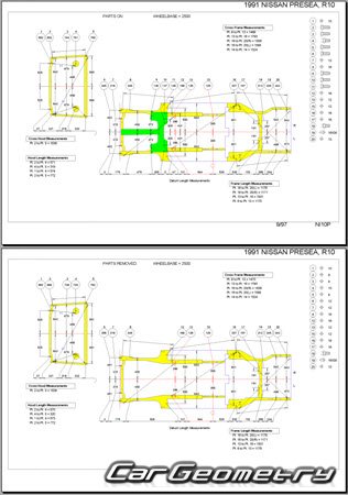 Nissan Presea (R10) 1990-1994 (RH Japanese market) Body dimensions