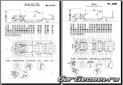 Nissan AD Wagon & Sunny California (Y10) 1990-1999 (RH Japanese market) Body dimensions