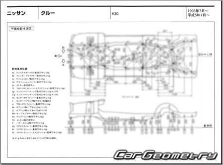 Nissan Crew (K30) 1993-2009 (RH Japanese market) Body dimensions