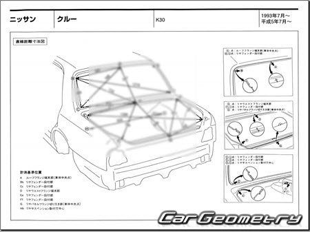 Nissan Crew (K30) 1993-2009 (RH Japanese market) Body dimensions