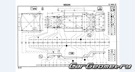 Nissan Silvia (S14) 1993-1998 (RH Japanese market) Body dimensions