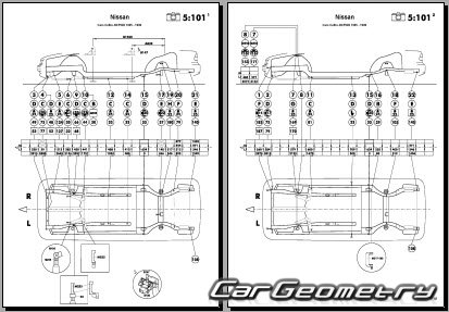 Nissan Cefiro (A32) 1994-2000 (RH Japanese market) Body dimensions