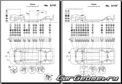 Nissan Presea (R11) 1995-2000 (RH Japanese market) Body dimensions