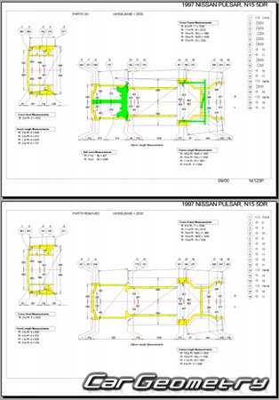 Nissan Pulsar & Lucino (N15) 19952000 (RH Japanese market) Body dimensions