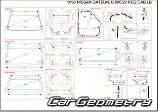 Nissan Datsun (D22) 1997-2002 (RH Japanese market) Body dimensions