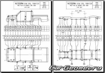 Nissan Datsun (D22) 1997-2002 (RH Japanese market) Body dimensions