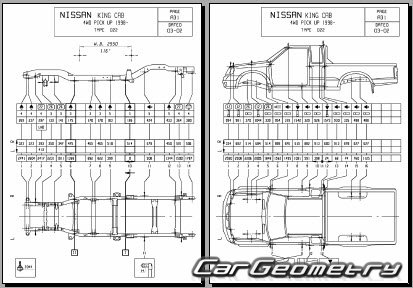 Nissan Datsun (D22) 1997-2002 (RH Japanese market) Body dimensions