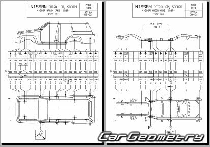 Nissan Safari (Y61) 1997-2007 (RH Japanese market) Body dimensions