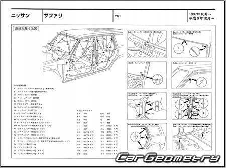 Nissan Safari (Y61) 1997-2007 (RH Japanese market) Body dimensions