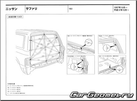 Nissan Safari (Y61) 1997-2007 (RH Japanese market) Body dimensions