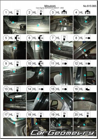 Mitsubishi Dignity & Proudia (S32A S33A S43A) 19992001 (RH Japanese market) Body dimensions