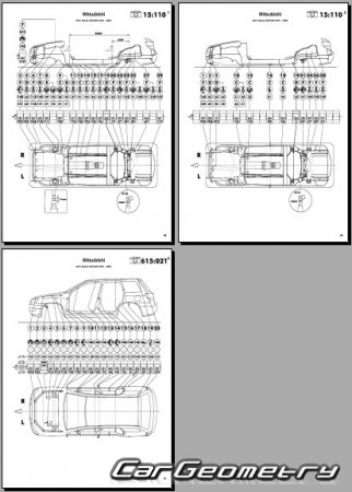 Mitsubishi Airtrek (CU2W CU4W) 20012005 (RH Japanese market) Body dimensions