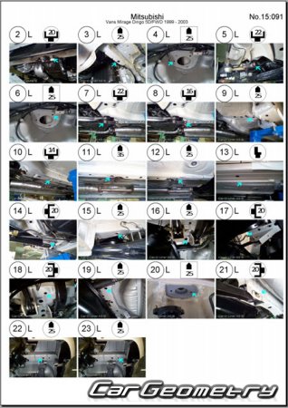 Mitsubishi Mirage Dingo (CQ#) 1998-2002 (RH Japanese market) Body dimensions