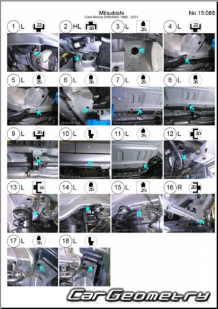 Mitsubishi Minica 1998-2011 (RH Japanese market) Body dimensions