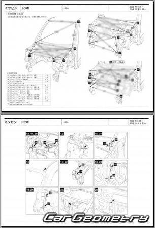 Mitsubishi Toppo (H82A) 2008-2013 (RH Japanese market) Body dimensions